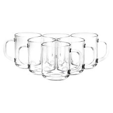 Deals, Discounts & Offers on  - Yera Glass Mug with Handle-250ml Set of 6 Pieces Mug for Tea, Coffee, Cappuccino, Latte, iced Tea or hot and Cold Beverages | Perfect