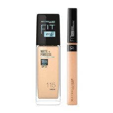 Deals, Discounts & Offers on Beauty Care - Maybelline New York Perfect FIT ME Flawless Matte Base Makeup Combo Conceal+Blend Duo Kit, Fit Me Foundation 115 (30ml)+Fit Me Concealer Shade 10 (6.8ml)