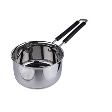 Deals and Offers on Cookware - Neelam Stainless Steel Induction Bottom Sauce Pan Wire Handle, 800 ml, Silver Deals, Discounts & Offers on Cookware - Neelam Stainless Steel Induction Bottom Sauce Pan Wire Handle, 800 ml, Silver