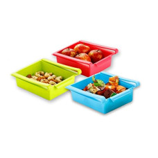 Deals and Offers on - Floraware Plastic Refrigerator Storage Rack Set, Set of 3, Multicolour Deals, Discounts & Offers on - Floraware Plastic Refrigerator Storage Rack Set, Set of 3, Multicolour