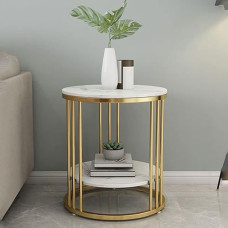 Deals, Discounts & Offers on Vegetables & Fruits - Raafi Stylish Look Round Wrought Iron End Table (Golden) (Design-4)