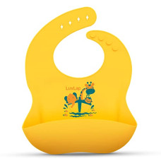 Deals, Discounts & Offers on Baby Care - LuvLap Silicone Baby Bib For Feeding & Weaning Babies & Toddlers, Waterproof, Washable & Reusable, Non Messy Easy Cleaning, No Bad Odour, Adjustable Neckline with Buttons (Yellow)