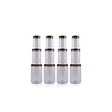 Deals, Discounts & Offers on  - Filox Airtight Premium PET Plastic Storage Container Jar Set (9)