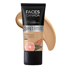 Deals, Discounts & Offers on Beauty Care - FACESCANADA All Day Hydra Matte Foundation | 3-in-1 Foundation + Moisturizer + SPF 30 | 24 HR Aloe Hydration & Vitamin C | 10HR Long Wear | Medium to High Buildable Coverage | Honey Beige | 25ml
