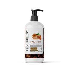 Deals, Discounts & Offers on  - LUXURIOUM Sandal, Honey & Turmeric Extract Body Wash Pump Bottle with Long Lasting Fragrance, Glycerine, Paraben Free, Extra Foam, 300ML