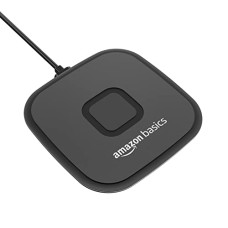 Deals, Discounts & Offers on Mobile Accessories - AmazonBasics 15W Qi-Certified Fast Wireless Charging Square Pad | Compatible with iPhone 13/13 Pro/13 Mini/13 ProMax/12/11, Samsung Galaxy S21/S20/Note 10/Edge Note 20Ultra/S10, AirPods Pro-Black