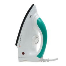 Deals, Discounts & Offers on Irons - Swiss Military EBEL 1000 Watt Dry Iron, SM001EB2, White and Green Colour|Temperature Control|Non Stick Coated Sole Plate|360 Swivel cord