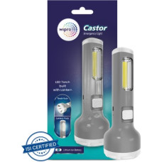 Deals and Offers on - Wipro Castor multifunctional rechargeable torch & lantern with backup of upto 5 hrs Torch Emergency Light(Grey) Deals, Discounts & Offers on - Wipro Castor multifunctional rechargeable torch & lantern with backup of upto 5 hrs Torch Emergency Light(Grey)