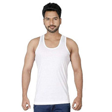 Deals, Discounts & Offers on Men - Macho Mens Cotton Vest, Pack of 1 (90cm) White
