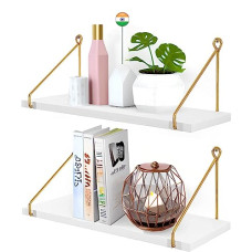 Deals and Offers on Furniture - Dime Store Wall Shelf, Metallic Gold White Wall Mounted Shelves, Home Decor Items Deals, Discounts & Offers on Furniture - Dime Store Wall Shelf, Metallic Gold White Wall Mounted Shelves, Home Decor Items