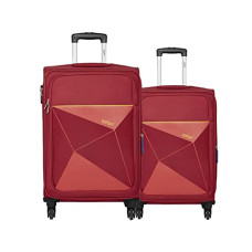 Deals and Offers on - Safari Polyester Soft Suitcase Set-Pack of 2 (PRISMAML4WRED_Red) Deals, Discounts & Offers on - Safari Polyester Soft Suitcase Set-Pack of 2 (PRISMAML4WRED_Red)