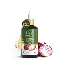 Deals and Offers on - Lotus Botanicals Red Onion Hair Fall Control Hair Oil | Mineral Oil, Silicon & Chemical Free | All Hair Types | 200ml Deals, Discounts & Offers on - Lotus Botanicals Red Onion Hair Fall Control Hair Oil | Mineral Oil, Silicon & Chemical Free | All Hair Types | 200ml