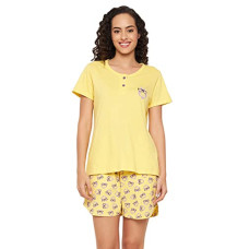 Deals and Offers on Women - Clovia Women's Cotton Owl Print Top & Shorts Set Deals, Discounts & Offers on Women - Clovia Women's Cotton Owl Print Top & Shorts Set