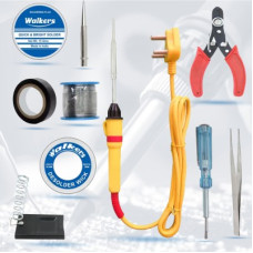 Deals, Discounts & Offers on  - Walkers Beginners 10in1 Mobile Soldering Iron Equipment Tool Machine Combo Kit Set with Flux Paste and Wire 25 W Simple(Flat, Pointed Tip)