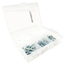 Deals, Discounts & Offers on Screwdriver Sets  - Buildskill Versatile 102-Piece Chipboard Screw and Anchor Set, Ribbed Anti-Slip Design, Sharp Edge Screws, Multiple Sizes, Ideal