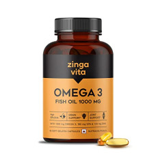 Deals, Discounts & Offers on  - Zingavita High Strength Omega 3 Fish Oil 1000mg (60 Capsules), Mercury Free Formula for Healthy Heart, Joints & Eyes