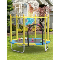 Deals and Offers on - First Play 55 inch Trampoline with Safety Net & U-Shape Legs Deals, Discounts & Offers on - First Play 55 inch Trampoline with Safety Net & U-Shape Legs
