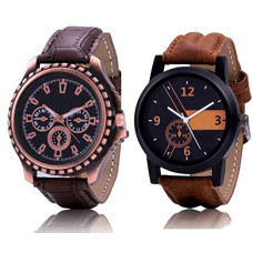 Deals, Discounts & Offers on Men - Acnos Premium Black Dial Combo Analogue Watches