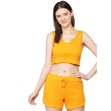 Deals and Offers on Women - GUTI Women Cotton Skiny fit Crop Camisole & Tanks Set(Pack of Cami 1Pc & Shorts 1Pc) Deals, Discounts & Offers on Women - GUTI Women Cotton Skiny fit Crop Camisole & Tanks Set(Pack of Cami 1Pc & Shorts 1Pc)
