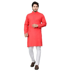 Deals and Offers on Men - More & More Men's Cotton Blend Straight Kurta Deals, Discounts & Offers on Men - More & More Men's Cotton Blend Straight Kurta