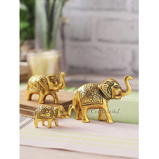 Deals and Offers on - CraftVatika Set of 3 Metal Trunk Up Elephant Family Statue Showpiece Figurine -Fengshui Vastu Lucky - Diwali Decorative Items Deals, Discounts & Offers on - CraftVatika Set of 3 Metal Trunk Up Elephant Family Statue Showpiece Figurine -Fengshui Vastu Lucky - Diwali Decorative Items