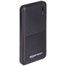 Deals and Offers on Power Banks - Amazon Basics 10000 mAh Lithium Polymer Power Bank | Dual Input (Type C, Micro USB), Dual Output (2 USB) | Black Deals, Discounts & Offers on Power Banks - Amazon Basics 10000 mAh Lithium Polymer Power Bank | Dual Input (Type C, Micro USB), Dual Output (2 USB) | Black