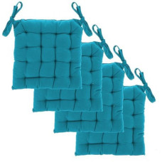 Deals and Offers on - Angel Mommy Square Chairpad Microfibre Solid Chair Pad Pack of 4(Sea Blue) Deals, Discounts & Offers on - Angel Mommy Square Chairpad Microfibre Solid Chair Pad Pack of 4(Sea Blue)