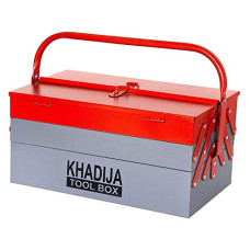 Deals and Offers on - KHADIJA Metal 5 Compartment Tool Box (Red Grey) Deals, Discounts & Offers on - KHADIJA Metal 5 Compartment Tool Box (Red Grey)