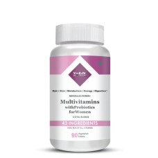 Deals, Discounts & Offers on  - Vokin Biotech Multivitamin with Probiotics, With Vitamin C, Vitamin B, Vitamin D, Zinc, Supports Immunity and Gut health, For (Multivitamin For Women) (90 Tablets)