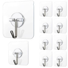 Deals and Offers on - Melissa & Doug Adhesive Hooks Kitchen Wall Hooks- 10 Packs Heavy Duty 5 kg Nail Free Sticky Hangers with Stainless Hooks Reusable Utility Towel ice Cream Counter (Round Hook Pack of 10) Deals, Discounts & Offers on - Melissa & Doug Adhesive Hooks Kitchen Wall Hooks- 10 Packs Heavy Duty 5 kg Nail Free Sticky Hangers with Stainless Hooks Reusable Utility Towel ice Cream Counter (Round Hook Pack of 10)