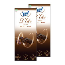 Deals, Discounts & Offers on  - Sugar Free D'lite Zesty Orange Flavour Dark Chocolate Bar, 80g (Pack of 2)