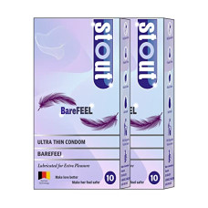 Deals, Discounts & Offers on Sexual Welness - Stout Ultra Thin Highest Grade Latex BareFeel Condoms for Men |Extra Lubricated, Non-Flavoured for Extra Pleasure | Thinnest Condom