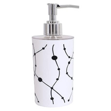 Deals, Discounts & Offers on  - Urbane Home Liquid Soap Dispenser|Dot Print Plastic Empty Bathroom Sanitizer|Lotion|Shampoo Dispenser Bottle,300 ML (White)
