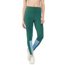 Deals and Offers on Women - Clovia Women's Snug-Fit High Rise Colourblocked Active Tights in Green Deals, Discounts & Offers on Women - Clovia Women's Snug-Fit High Rise Colourblocked Active Tights in Green
