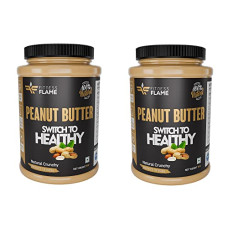 Deals, Discounts & Offers on  - Fitness Flame High Protein Natural Crunchy Peanut Butter Combo Pack /100% Roasted Peanut Butter(Pack of 2)/ Unsweetened /Gluten-Free / Vegan / No Added Sugar ,Salt or Hydrogenated Oils/ 1Kg ,Pack of 2