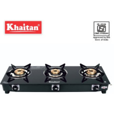 Deals and Offers on - Khaitan 3 Burner BP-JIO Black MS Frame Toughened Glass Manual Gas Stove(3 Burners) Deals, Discounts & Offers on - Khaitan 3 Burner BP-JIO Black MS Frame Toughened Glass Manual Gas Stove(3 Burners)