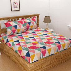 Deals and Offers on - Homefab India 140 TC Microfiber Double BedSheet with 2 Pillow Cover - Pink Deals, Discounts & Offers on - Homefab India 140 TC Microfiber Double BedSheet with 2 Pillow Cover - Pink