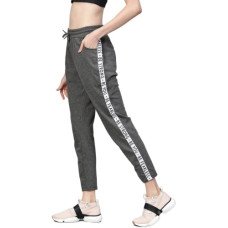 Deals, Discounts & Offers on Women - Hubberholme Women's Cotton Blend Regular Fit Side Stripe Quote Printed Track Pants