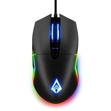 Deals, Discounts & Offers on  - Archer Tech Lab Recurve 500 Wired Gaming Mouse with 8000 DPI and 7 Buttons, 6 Mode RGB, Gaming Sensor, 10mn HUYU Switchs with Ergonomic Design, Compatible with PC/Mac - Black