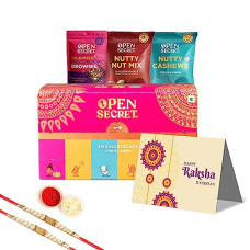 Deals, Discounts & Offers on  - Open Secret Bhaidooj Gift Combo | 8 Item Gift Combo - 12 Assorted Cookies, Brownie, Cream And Onion, Tandoori Nix Nuts(23g), Roli Chawl, 1 Tikka Thread, Bhai dooj Tika Set | Diwali Gift Combo