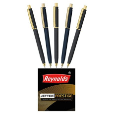 Deals and Offers on Electronics - Reynolds JETTER PRESTIGE 5CT BLUE | Ball Point Pen for Gift | Professional Ball Pens with Superior Writing Experience | Ball Pens Deals, Discounts & Offers on Electronics - Reynolds JETTER PRESTIGE 5CT BLUE | Ball Point Pen for Gift | Professional Ball Pens with Superior Writing Experience | Ball Pens