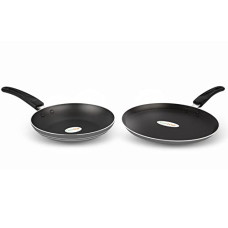 Deals and Offers on Cookware - Greenchef Duo Pack ( Grey ) Cookware Set, Fry Pan and Flat Tawa Deals, Discounts & Offers on Cookware - Greenchef Duo Pack ( Grey ) Cookware Set, Fry Pan and Flat Tawa