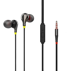 Deals and Offers on - Riviera K-08 Wired in Ear Earphones with HD Sound and Extra Powerful Bass with Mic, Tangle Free & Extra Length Cable Compatible with All Smartphones(Black) Deals, Discounts & Offers on - Riviera K-08 Wired in Ear Earphones with HD Sound and Extra Powerful Bass with Mic, Tangle Free & Extra Length Cable Compatible with All Smartphones(Black)