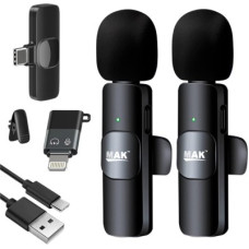 Deals and Offers on - MAK Dual Wireless Microphone for YouTube, Vlogging, Recording Deals, Discounts & Offers on - MAK Dual Wireless Microphone for YouTube, Vlogging, Recording