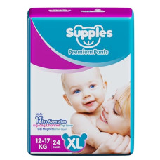 Deals, Discounts & Offers on Baby Care - Supples Premium Diapers, X-Large (XL), 24 Count, 12-17 Kg, 12 hrs Absorption Baby Diaper Pants