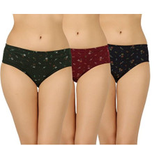 Deals and Offers on - Clever Cotton Printed Panties (Pack of 3) Deals, Discounts & Offers on - Clever Cotton Printed Panties (Pack of 3)