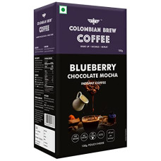Deals and Offers on - Colombian Brew Blueberry Chocolate Mocha Instant Coffee Powder, No Sugar Vegan, 100g Deals, Discounts & Offers on - Colombian Brew Blueberry Chocolate Mocha Instant Coffee Powder, No Sugar Vegan, 100g