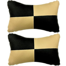 Deals and Offers on - AutokraftZ Beige Check Design Car Neck Rest Cushion with Adjustable Straps Deals, Discounts & Offers on - AutokraftZ Beige Check Design Car Neck Rest Cushion with Adjustable Straps