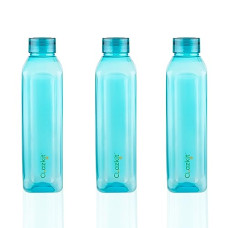 Deals, Discounts & Offers on  - Clazkit Venice Plastic Water Bottle Pack of 3, Blue -1 Litre