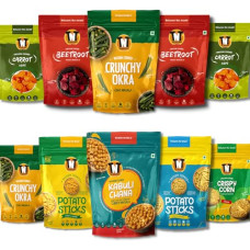 Deals and Offers on - TNT The Nosh Treat | Vacuum Cooked Vegetable Chips | Rich in Proteins | Healthy Snack | No Preservatives | Gluten-Free | Vegan Friendly Snack ((Pack of 10, 500g)) Deals, Discounts & Offers on - TNT The Nosh Treat | Vacuum Cooked Vegetable Chips | Rich in Proteins | Healthy Snack | No Preservatives | Gluten-Free | Vegan Friendly Snack ((Pack of 10, 500g))
